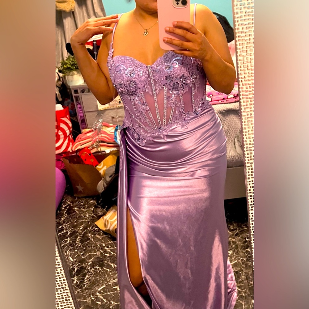 Elegant Purple Prom Dress - Picture 5 of 6